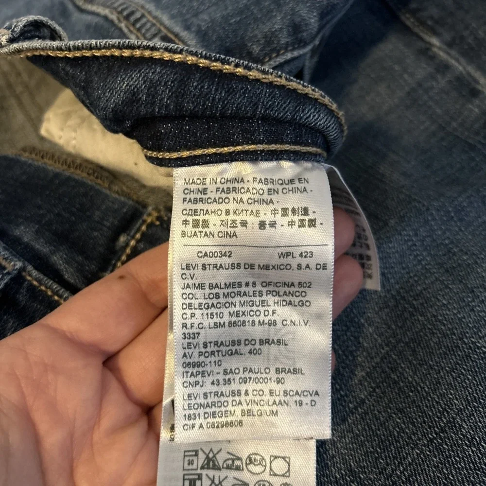 Levis‎ 505 Jeans Mens 29x30 Blue Straight Leg Medium Wash Fade Denim Pants